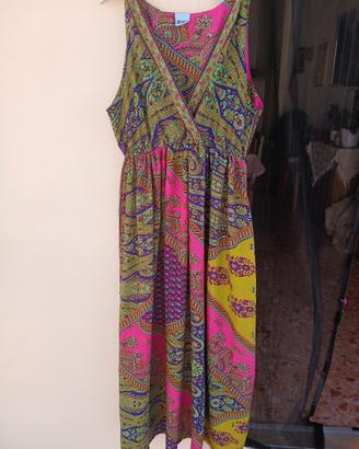 vestito lungo in seta nuovo  taglia unica max52