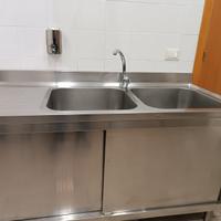Lavello in acciao inox doppia vasca
