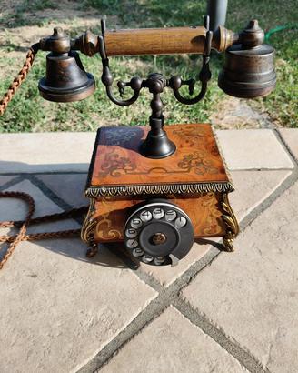 Telefono Telcer Milano legno e intrasi anni 70