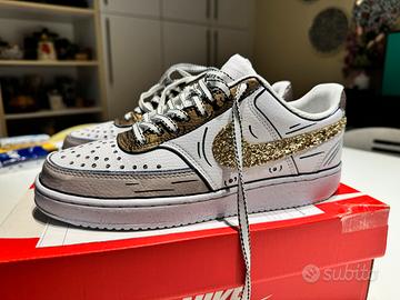 Nike Court vision low personalizzate oro