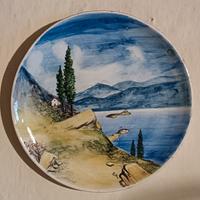 piatto porcellana dipinto da appendere