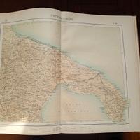 CARTA GEOGRAFICA DELLA PUGLIA E BASILICATA 1913
