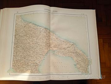 CARTA GEOGRAFICA DELLA PUGLIA E BASILICATA 1913