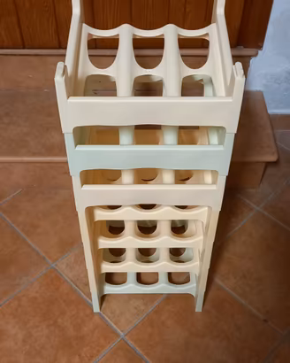 Cantinetta portabottiglie plastica salvaspazio