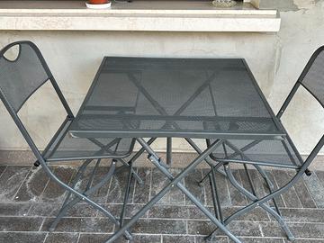 Tavolino e Sedie da Giardino Pieghevole.