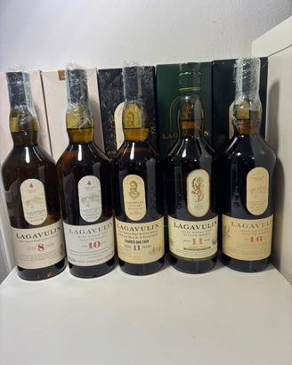 Whisky lagavulin lotto 5 bottiglie