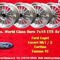 4 pz. cerchi Ford WCHE 7x15 ET5 Escort Mk1-2 Capri