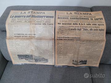 Giornali WW2 la Stampa  e Certificato Stella ISR 