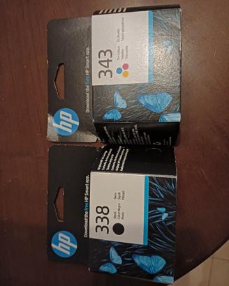 Toner HP 338 nero e HP 343 colore