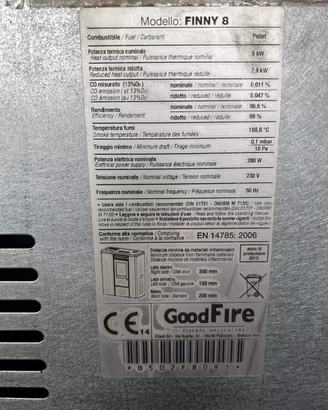 stufa a pellet goodfire finny 8