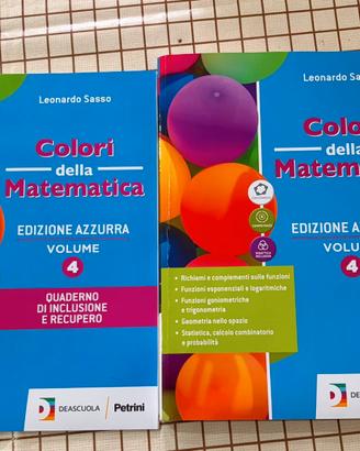 Colori della matematica Ed. azzurra volume 4 Sasso