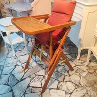 Seggiolone Poppa Pedretti in legno 