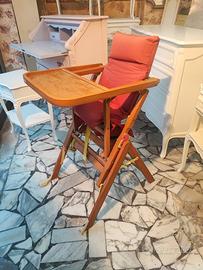 Seggiolone Poppa Pedretti in legno 