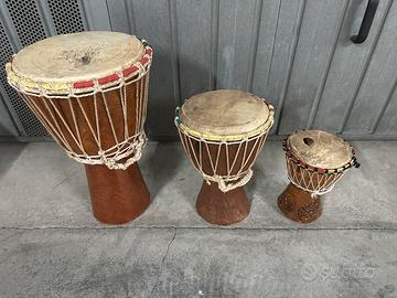 Tris vintage di bonghi originali vintage