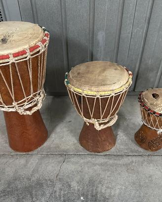 Tris vintage di bonghi originali vintage