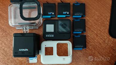 GoPro Hero 8 black + 5 batterie, case imp, cover