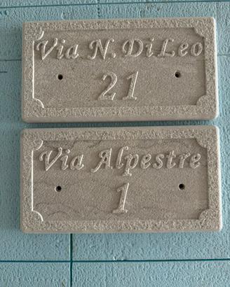 Targa fuori porta nome civico