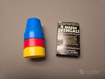 2 giochi di magia - carte e vasetti con palline