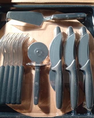 Set per pizza con piatto in legno e accessori