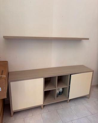 Set 2 pz Madia / Credenza + Mensola abbinata