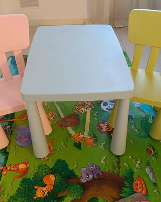 Tavolo,sedie, tappeto per Bambini