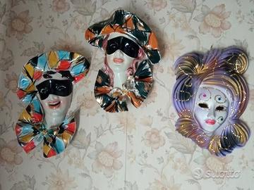 Maschere veneziane in porcellana per arredamento