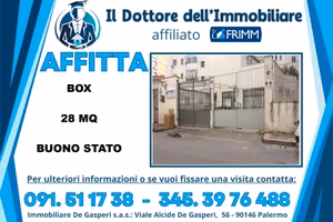Box di 28 mq in zona Via dei Nebrodi
