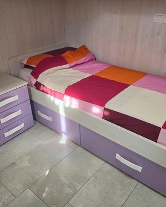 Letto con cassettoni e comodino mondo convenienza 