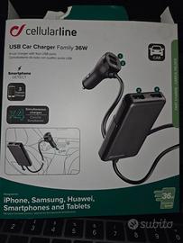 Caricatore USB Car Charger Family 36W Cellularline