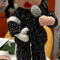 Bambola artigianale uncinetto di Michael Jackson
