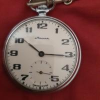 Orologio da tasca meccanico a corda urss sovietico