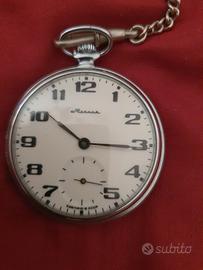 Orologio da tasca meccanico a corda urss sovietico