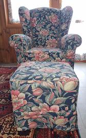 Poltrona con poggiapiedi