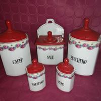 Set di contenitori "vintage" porcellana x cucina