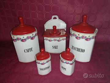 Set di contenitori "vintage" porcellana x cucina