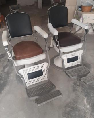 Poltrone da barbiere vintage anni '40/'50