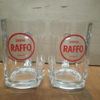 coppia Boccali Birra Raffo Taranto Vintage 