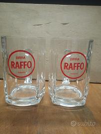 coppia Boccali Birra Raffo Taranto Vintage 