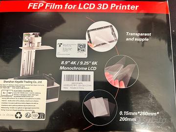 Fep stampante 3d resina  200x260x0,15