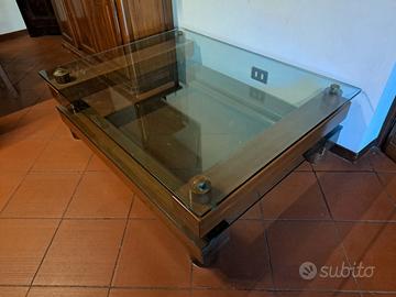 Tavolo con doppio vetro 
