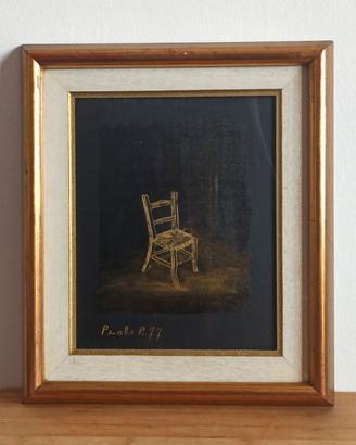 Dipinto Olio Paolo Polli  - Sedia