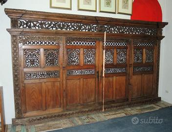 Portale Indonesiano Antico in Legno Massello Intag