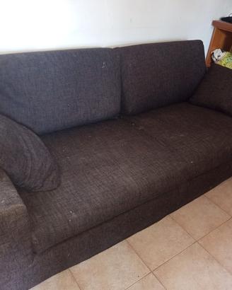 Divano marrone 3 posti 