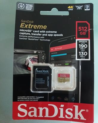 SandDisk Extreme 512GB microSD - 190/130MB/s