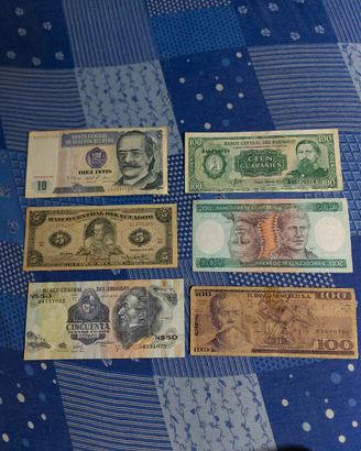 Banconote Sud America anni 70/90
