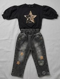 Completo u+é bimba maglia e jeans 12-18 mesi