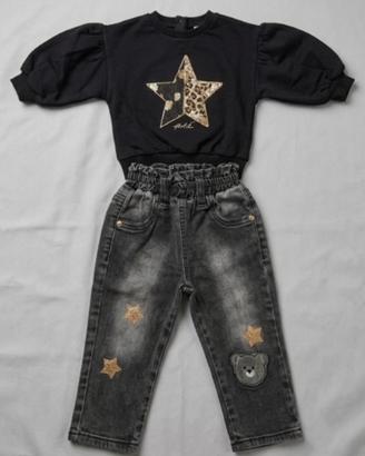 Completo u+é bimba maglia e jeans 12-18 mesi