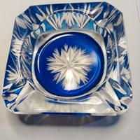 posacenere in vetro blu cobalto