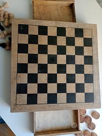 Scacchiera in legno vintage -