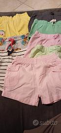 N.8 pantaloni corti bimba, taglia 4-5 anni